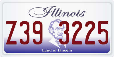 IL license plate Z393225