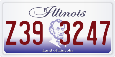IL license plate Z393247