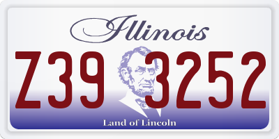 IL license plate Z393252