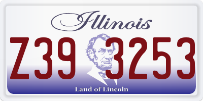 IL license plate Z393253