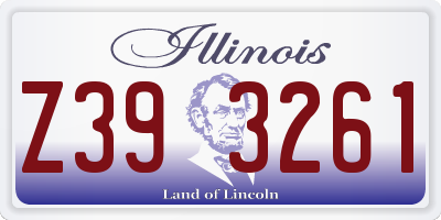 IL license plate Z393261