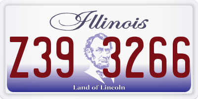 IL license plate Z393266