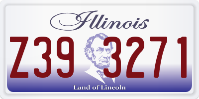 IL license plate Z393271