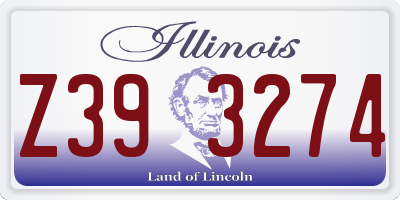 IL license plate Z393274