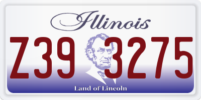 IL license plate Z393275
