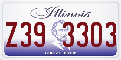 IL license plate Z393303