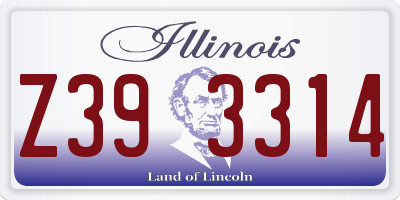 IL license plate Z393314
