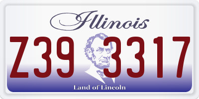 IL license plate Z393317