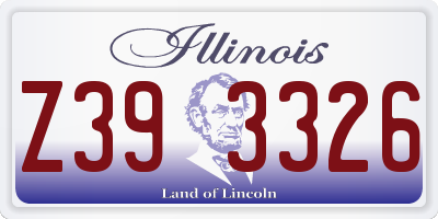 IL license plate Z393326