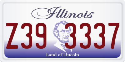 IL license plate Z393337