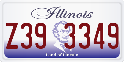 IL license plate Z393349