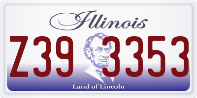 IL license plate Z393353