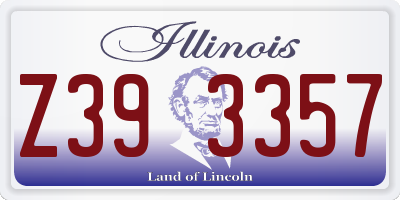 IL license plate Z393357