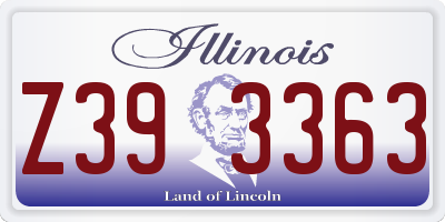 IL license plate Z393363