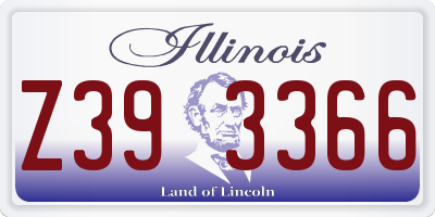 IL license plate Z393366