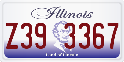 IL license plate Z393367
