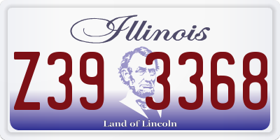 IL license plate Z393368