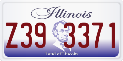 IL license plate Z393371