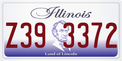 IL license plate Z393372