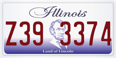 IL license plate Z393374
