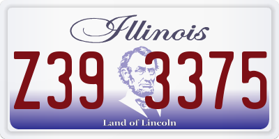 IL license plate Z393375