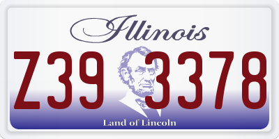 IL license plate Z393378