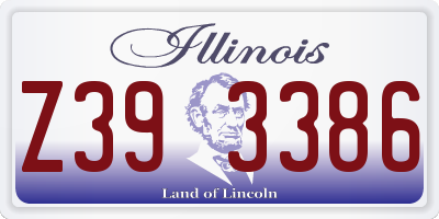 IL license plate Z393386