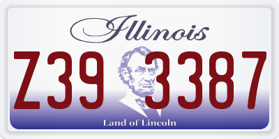 IL license plate Z393387