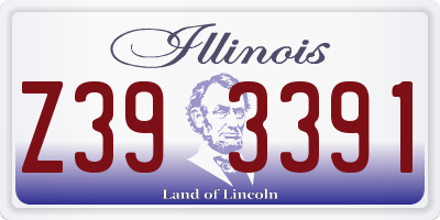 IL license plate Z393391
