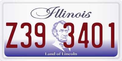 IL license plate Z393401