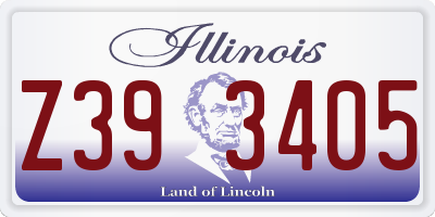 IL license plate Z393405