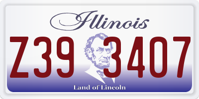 IL license plate Z393407
