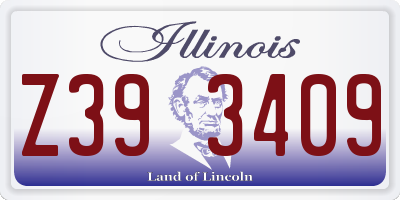 IL license plate Z393409