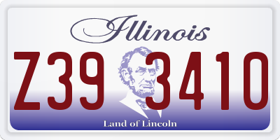 IL license plate Z393410