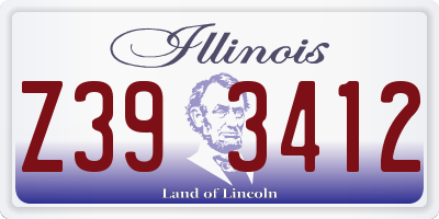 IL license plate Z393412
