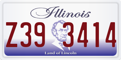 IL license plate Z393414