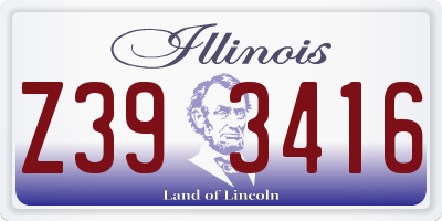 IL license plate Z393416