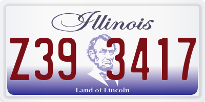 IL license plate Z393417