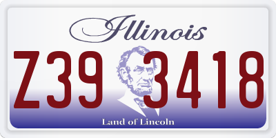 IL license plate Z393418