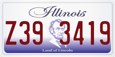 IL license plate Z393419