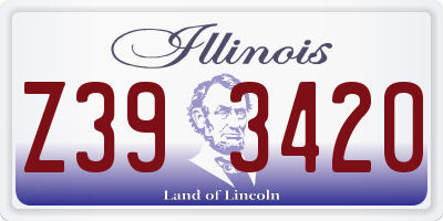 IL license plate Z393420