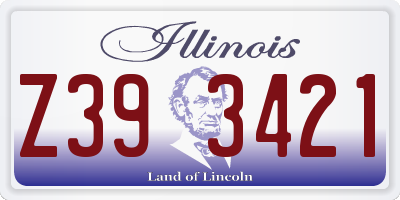 IL license plate Z393421
