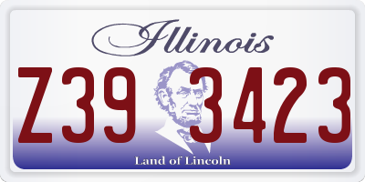 IL license plate Z393423