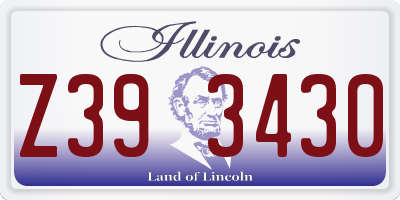IL license plate Z393430