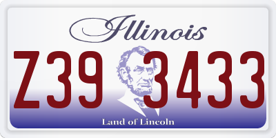 IL license plate Z393433