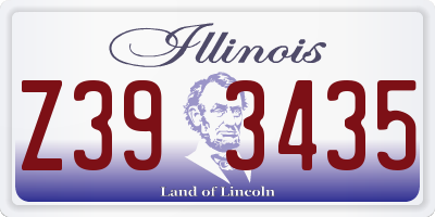 IL license plate Z393435
