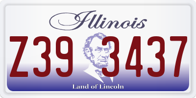 IL license plate Z393437
