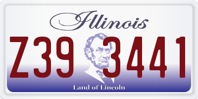 IL license plate Z393441