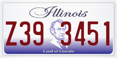 IL license plate Z393451