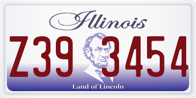 IL license plate Z393454